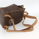 CELINE Macadam Canvas Backpack PVC Leather Brown Gold Auth BAZ796A-9