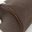 CELINE Macadam Canvas Shoulder Bag PVC Leather Brown Gold Auth BAZ797-10