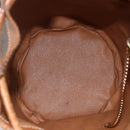 CELINE Macadam Canvas Shoulder Bag PVC Leather Brown Gold Auth BAZ797-15