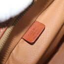 CELINE Macadam Canvas Handtasche PVC Leder Braun Gold Auth BAZ799-18