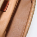 CELINE Macadam Canvas Handtasche PVC Leder Braun Gold Auth BAZ799-11