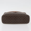 CELINE Macadam Canvas Handtasche PVC Leder Braun Gold Auth BAZ799-5