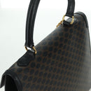 CELINE Macadam Canvas Hand Bag PVC Leather Black Gold Auth BAZ800V-6