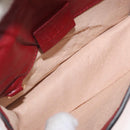 GUCCI GG Canvas Sylvie Sherry Line Chain Bag Leather Red 494646 Auth BAZ806A-17