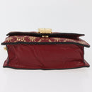 GUCCI GG Canvas Sylvie Sherry Line Chain Bag Leather Red 494646 Auth BAZ806A-9