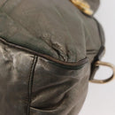GUCCI Histeria Tote Bag Leather Silver 197019 Auth BAZ809-10