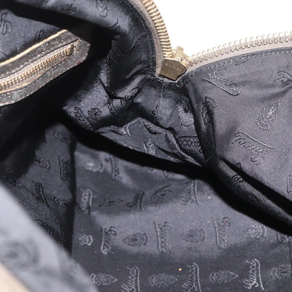 GUCCI Histeria Tote Bag Leather Silver 197019 Auth BAZ809