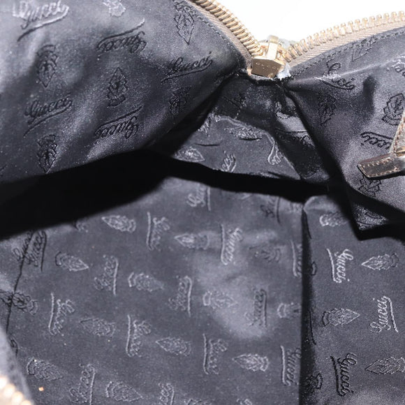 GUCCI Histeria Tote Bag Leather Silver 197019 Auth BAZ809
