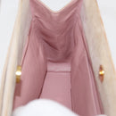 CHANEL Hand Bag Suede Pink Gold CC Auth BAZ810A-19