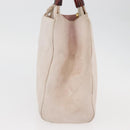 CHANEL Hand Bag Suede Pink Gold CC Auth BAZ810A-3
