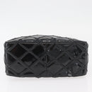 CHANEL Bicolore Shoulder Bag Patent leather Black Silver CC Auth BAZ811A-5