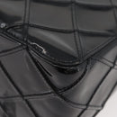 CHANEL Bicolore Shoulder Bag Patent leather Black Silver CC Auth BAZ811A-16