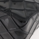 CHANEL Bicolore Shoulder Bag Patent leather Black Silver CC Auth BAZ811A-18