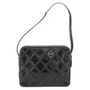 CHANEL Bicolore Shoulder Bag Patent leather Black Silver CC Auth BAZ811A-2
