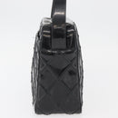 CHANEL Bicolore Shoulder Bag Patent leather Black Silver CC Auth BAZ811A-3