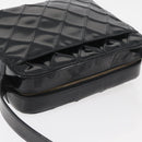 CHANEL Bicolore Shoulder Bag Patent leather Black Silver CC Auth BAZ811A-6