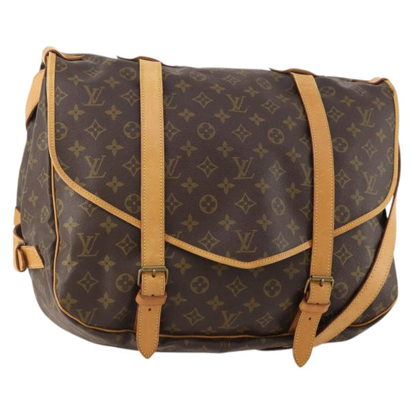 LOUIS VUITTON Monogram Saumur 43 Shoulder Bag M42252 LV Auth BAZ815A