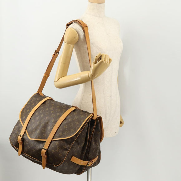 LOUIS VUITTON Monogram Saumur 43 Shoulder Bag M42252 LV Auth BAZ815A