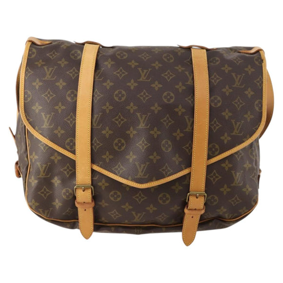 LOUIS VUITTON Monogram Saumur 43 Shoulder Bag M42252 LV Auth BAZ815A