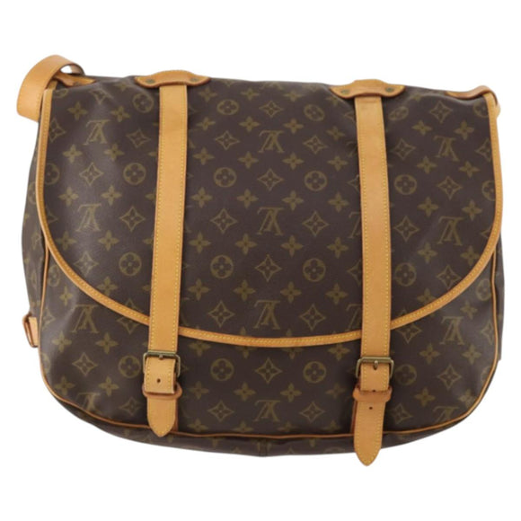 LOUIS VUITTON Monogram Saumur 43 Shoulder Bag M42252 LV Auth BAZ815A