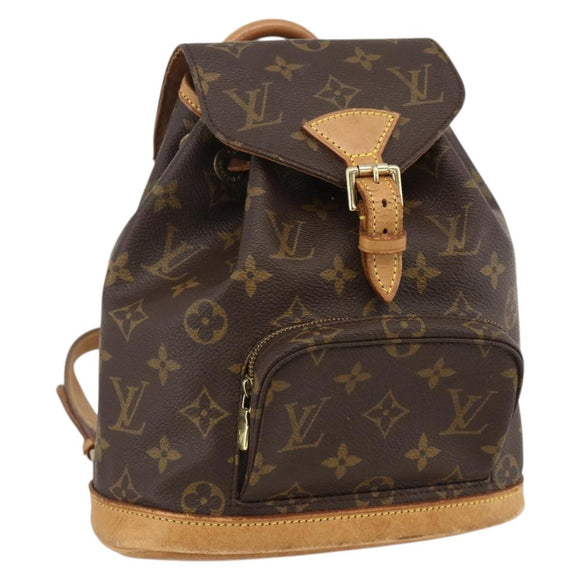 LOUIS VUITTON Monogram Montsouris PM Rugzak M51137 LV Auth BAZ816A