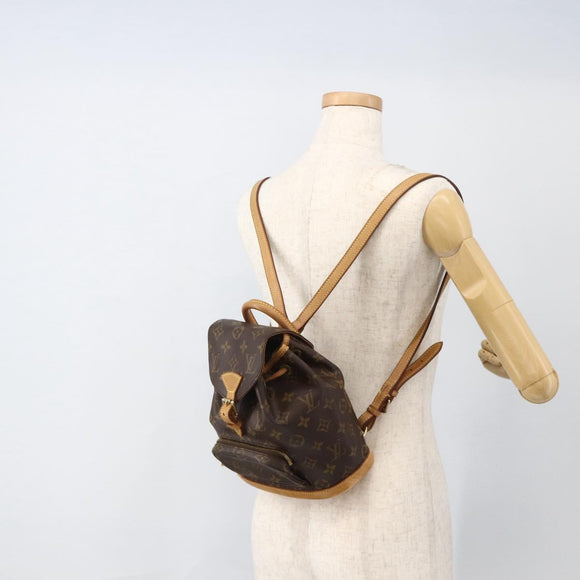 LOUIS VUITTON Monogram Montsouris PM Rugzak M51137 LV Auth BAZ816A