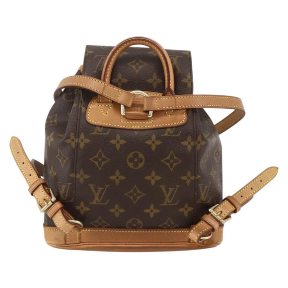 LOUIS VUITTON Monogram Montsouris PM Rugzak M51137 LV Auth BAZ816A