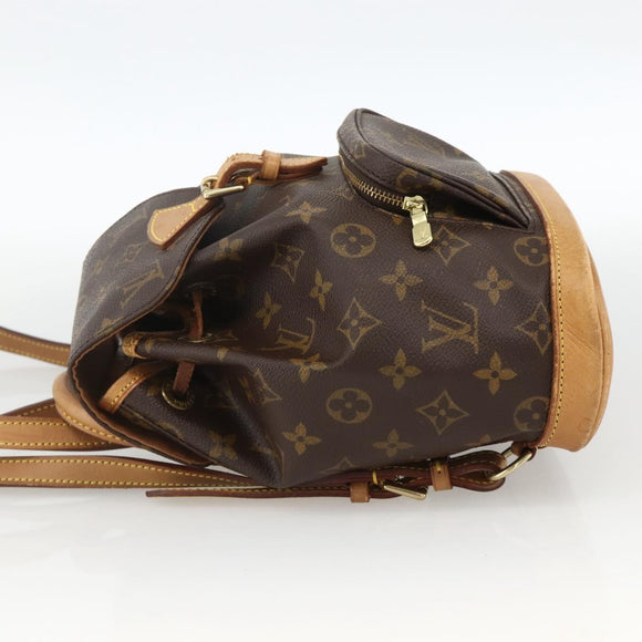 LOUIS VUITTON Monogram Montsouris PM Rugzak M51137 LV Auth BAZ816A