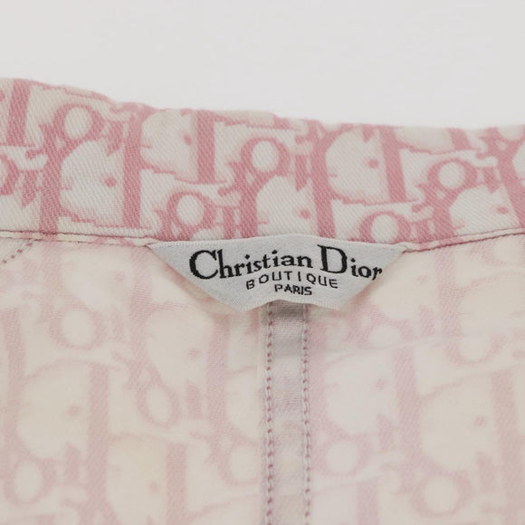 Christian Dior Trotter Canvas Jacket Pink Auth BAZ825SAM