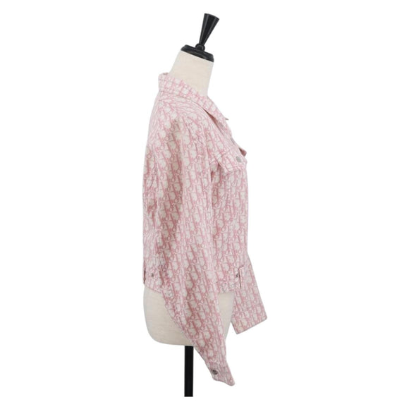 Christian Dior Trotter Canvas Jacket Pink Auth BAZ825SAM
