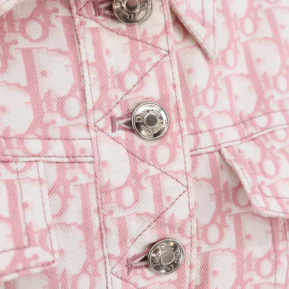 Christian Dior Trotter Canvas Jacket Pink Auth BAZ825SAM