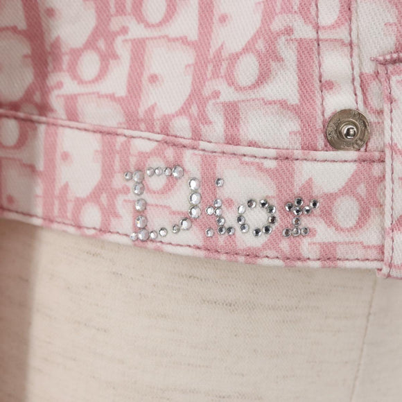 Christian Dior Trotter Canvas Jacket Pink Auth BAZ825SAM