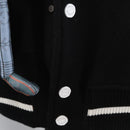 LOUIS VUITTON Puppet Baseball Jacket Wool Black 1A8PML LV Auth BAZ826SM-10