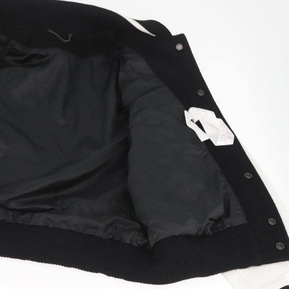 LOUIS VUITTON Puppet Baseball Jacket Wool Black 1A8PML LV Auth BAZ826SM