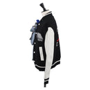 LOUIS VUITTON Puppet Baseball Jacket Wool Black 1A8PML LV Auth BAZ826SM-3