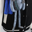 LOUIS VUITTON Puppet Baseball Jacket Wool Black 1A8PML LV Auth BAZ826SM-6