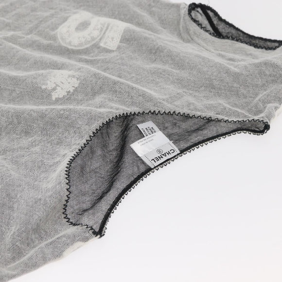 CHANEL COCO Mark Cut And Sew Cotton Black White P23429V13551 CC Auth BAZ828M
