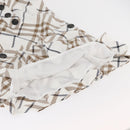 BURBERRY Nova Check Sleeveless Dress Shirt Cotton White Auth BAZ832A-13