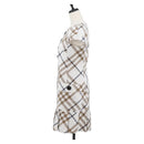 BURBERRY Nova Check Sleeveless Dress Shirt Cotton White Auth BAZ832A-3