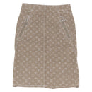 LOUIS VUITTON Monogram Denim skirt Beige LV Auth BAZ833SAM-1