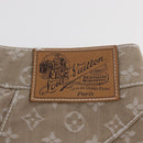 LOUIS VUITTON Monogram Denim skirt Beige LV Auth BAZ833SAM-3