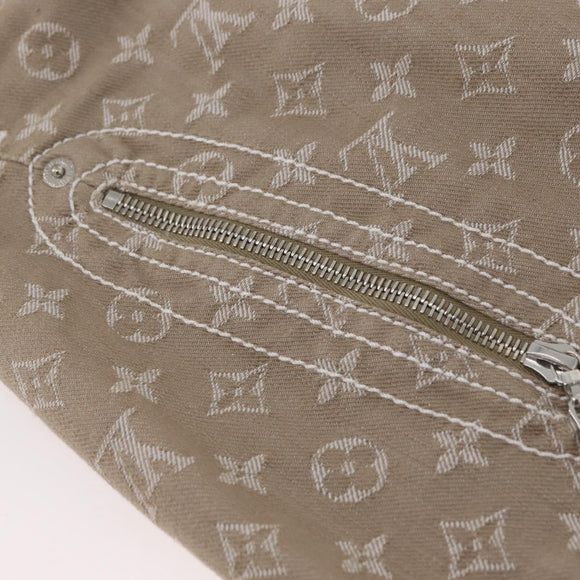 LOUIS VUITTON Monogram Denim skirt Beige LV Auth BAZ833SAM