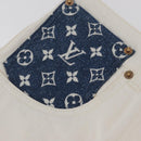 LOUIS VUITTON Monogram Denim Skirt White LV Auth BAZ834M-4