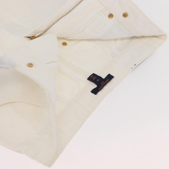 LOUIS VUITTON Monogram Denim Skirt White LV Auth BAZ834M