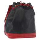 LOUIS VUITTON Epi Noe Shoulder Bag Bicolor Black Red M44017 LV Auth BAZ843-1
