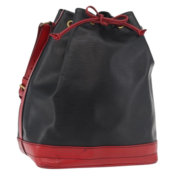 LOUIS VUITTON Epi Noe Shoulder Bag Bicolor Black Red M44017 LV Auth BAZ843