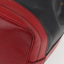 LOUIS VUITTON Epi Noe Shoulder Bag Bicolor Black Red M44017 LV Auth BAZ843-14