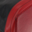 LOUIS VUITTON Epi Noe Shoulder Bag Bicolor Black Red M44017 LV Auth BAZ843-15