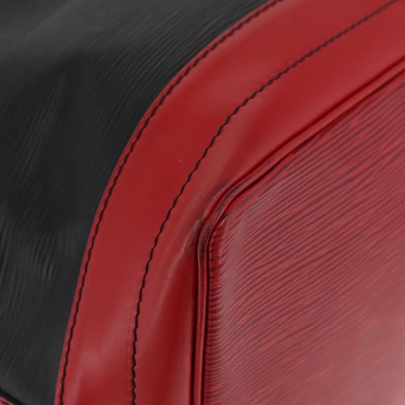 LOUIS VUITTON Epi Noe Shoulder Bag Bicolor Black Red M44017 LV Auth BAZ843