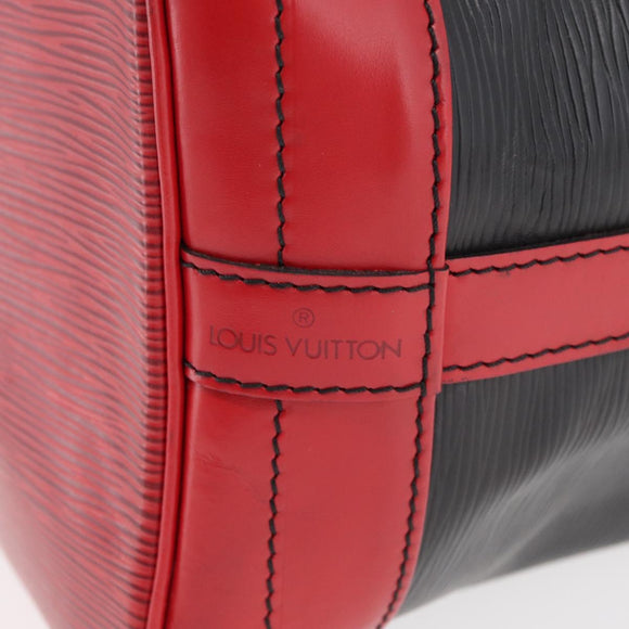 LOUIS VUITTON Epi Noe Shoulder Bag Bicolor Black Red M44017 LV Auth BAZ843